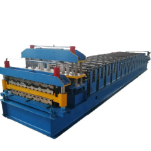 Double layer rolled corrugated steel sheet cold roll forming process machines China machinery